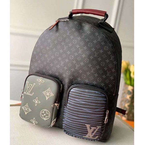 Louis Vuitton LV Unisex Multipocket Backpack Monogram Eclipse Coated Canvas (5)