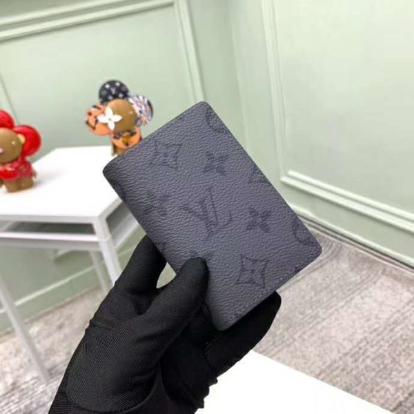 Louis Vuitton LV Unisex Pocket Organizer Wallet Monogram Eclipse Canvas (4)