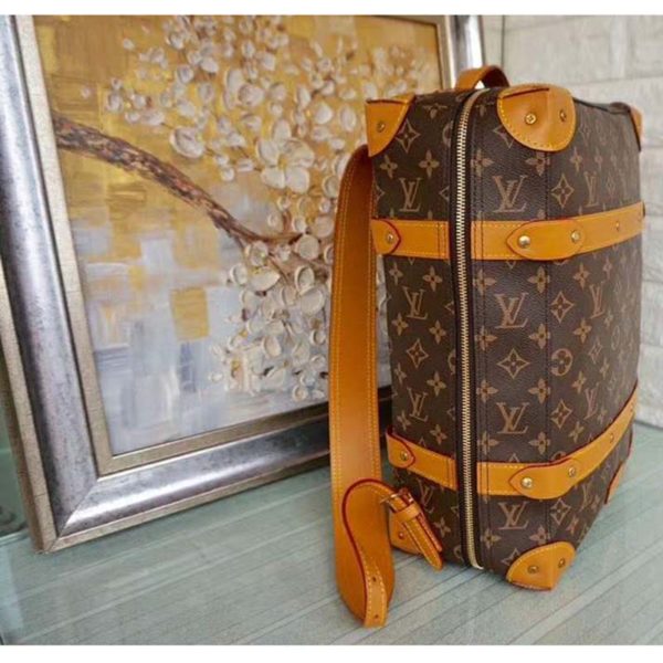 Louis Vuitton LV Unisex Soft Trunk Backpack MM Monogram Canvas (7)