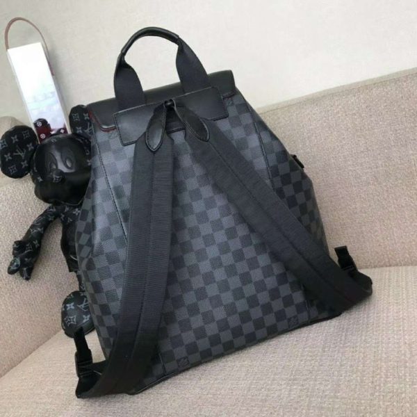 Louis Vuitton LV Unisex Utility Backpack Damier Graphite Canvas-Grey (5)