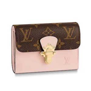 Louis Vuitton LV Women Cherrywood Compact Wallet Monogram Coated Canvas-Pink