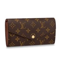 Louis Vuitton LV Women Sarah Wallet Monogram Coated Canvas-Red