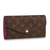 Louis Vuitton LV Women Sarah Wallet Monogram Coated Canvas-Red