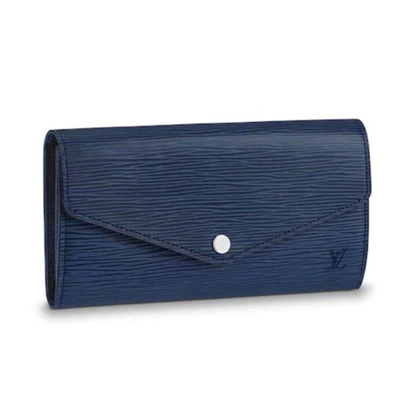 Louis Vuitton LV Women Sarah Wallet in Epi Leather-Navy