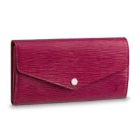 Louis Vuitton LV Women Sarah Wallet in Epi Leather-Pink