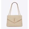 Saint Laurent YSL Women Loulou Medium in Shearling-White