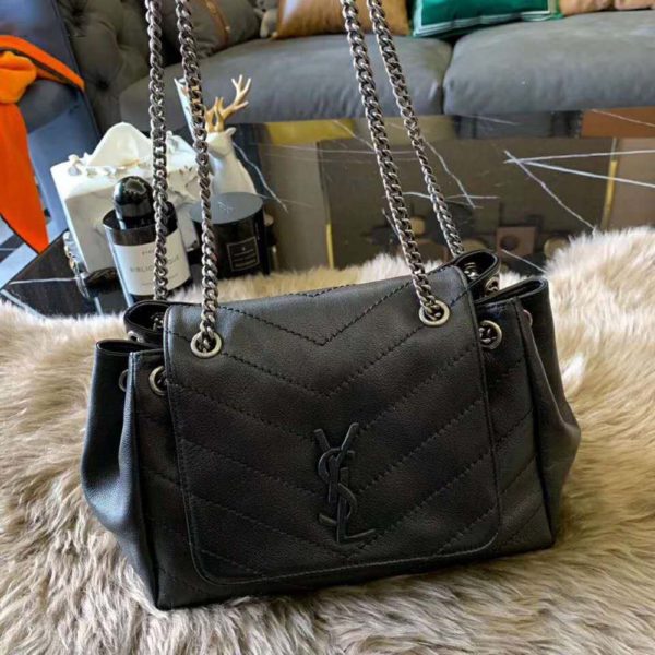 Saint Laurent YSL Women Nolita Small Bag Vintage Leather-Black (13)