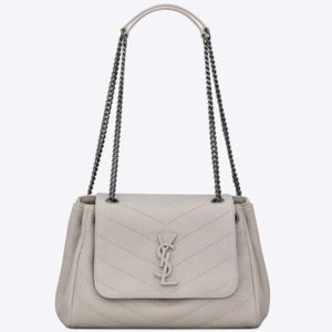 Saint Laurent YSL Women Nolita Small Bag Vintage Leather-White
