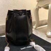 Saint Laurent YSL Women Saffiano Leather Mini Shoulder Bag-Black