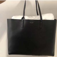 Saint Laurent YSL Women Shopping Saint Laurent Tote Black Leather