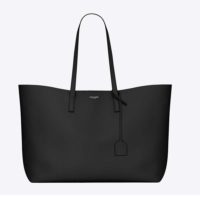 Saint Laurent YSL Women Shopping Saint Laurent Tote Black Leather