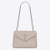 Saint Laurent YSL Women Small Loulou Bag Y Quilted Leather-White