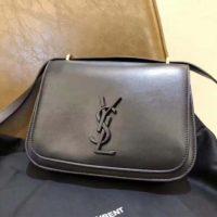 Saint Laurent YSL Women Spontini Small Satchel in Smooth Leather-Black