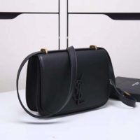 Saint Laurent YSL Women Spontini Small Satchel in Smooth Leather-Black