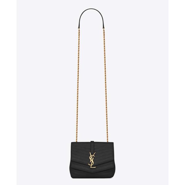 Saint Laurent YSL Women Sulpice Small in Matelasse Leather-Black