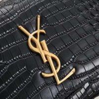 Saint Laurent YSL Women Sunset Medium Supple Crocodile Embossed Leather