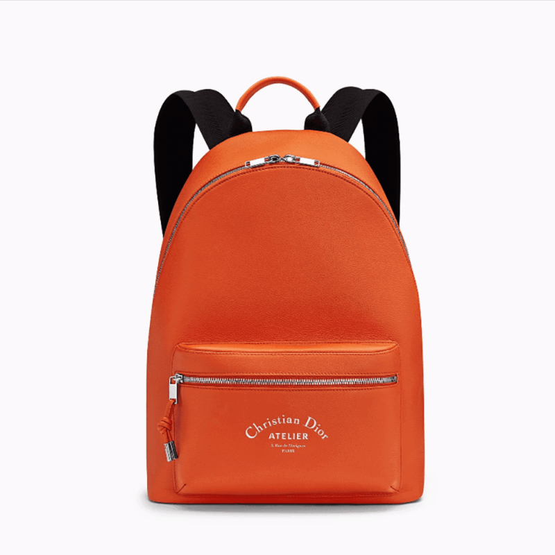 Dior Men Rider Rucksack in Burgundy Grained Calfskin