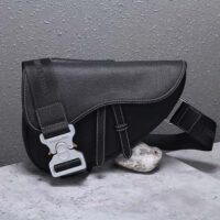 Dior Men Saddle Bag in Black Calfskin 1