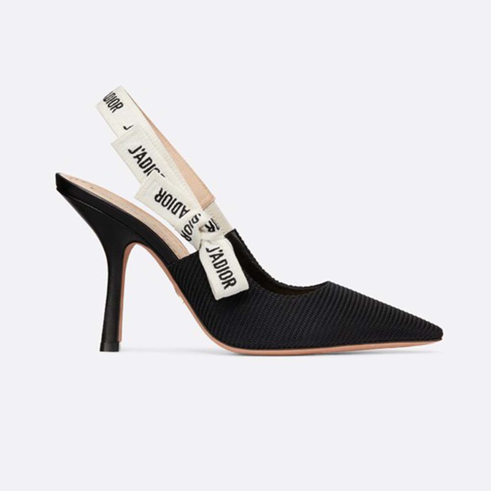 Dior Women J'adior Pump in Technical Canvas in 10cm Heel-Black