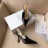 Dior Women J’adior Slingback in Black Patent Calfskin Leather in 10 cm Heel 1