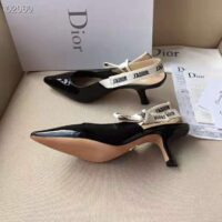 Dior Women J’adior Slingback in Black Patent Calfskin Leather in  6