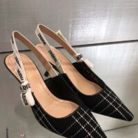 Dior Women J’adior Tartan Wool High-Heeled Shoe 65mm Heel 1