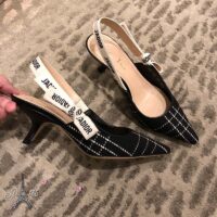 Dior Women J’adior Tartan Wool High-Heeled Shoe 65mm Heel 1