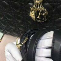 Dior Women Lady Dior Lambskin Tote Bag-Black 1