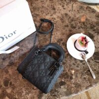 Dior Women Mini Dior Bag in Black Calfskin 1