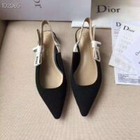 Dior Women Miss J’adior Ballerina in Black Technical  Canvas in 1cm Heel 1