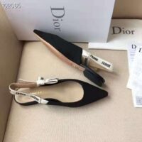 Dior Women Miss J’adior Ballerina in Black Technical  Canvas in 1cm Heel 1