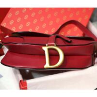 Dior Women Saddle Bag in Red Calfskin 1