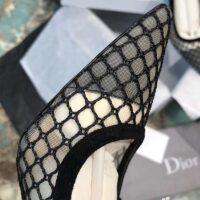 Dior Women J’Adior High-Heeled Shoe in Black Mesh Shoes Black 1