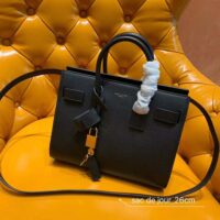 Saint Laurent YSL Women Classic Sac De Jour Baby in Grained Leather-Black 1