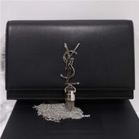 Saint Laurent YSL Women Kate Chain and Tassel Bag in Black Textured Leather 1