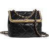 Chanel Women Kiss-Lock Bag Lambskin & Gold-Tone Metal-Black