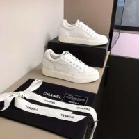 Chanel Women Sneakers Calfskin White