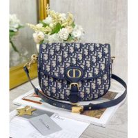 Dior Unisex Medium Dior Bobby Bag Blue Dior Oblique Jacquard