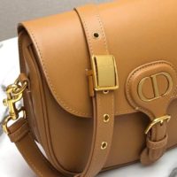 Dior Unisex Medium Dior Bobby Bag Box Calfskin Suede Interior-Brown