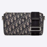 Dior Unisex Roller Messenger Bag Beige Black Dior Oblique Jacquard