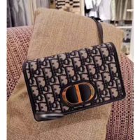 Dior Women 30 Montaigne 2-in-1 Pouch Blue Dior Oblique Jacquard