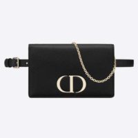 Dior Women 30 Montaigne 2-in-1 Pouch Grained Calfskin Leather-Blue