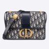 Dior Women 30 Montaigne Bag Blue Dior Oblique Jacquard