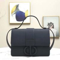 Dior Women 30 Montaigne Bag in Ultramatte Grained Calfskin-Navy