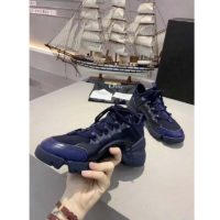 Dior Women D-Connect Sneaker Indigo Blue Technical Fabric Neoprene