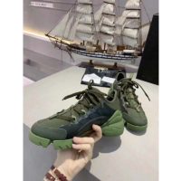 Dior Women D-Connect Sneaker Khaki Technical Fabric Neoprene-Dark Green