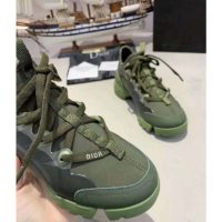 Dior Women D-Connect Sneaker Khaki Technical Fabric Neoprene-Dark Green