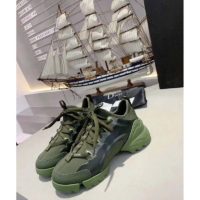 Dior Women D-Connect Sneaker Khaki Technical Fabric Neoprene-Dark Green