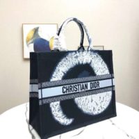 Dior Women Dior Book Tote Blue Multicolor Tie & Dior Embroidery