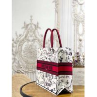 Dior Women Dior Book Tote Dioramour Graffiti Latte Multicolor Embroidery